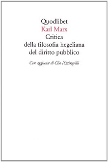 Libro Critica della filosofia hegeliana del diritto pubblico