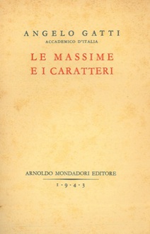 Libro Le massime e i caratteri