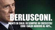 Monti in calo, parola di Silvio